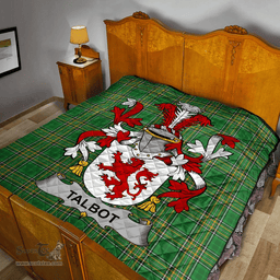 Scottish Talbot Irish Coat of Arms Family Crest Quilt Irish National Tartan Irish County Quilts