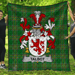Scottish Talbot Irish Coat of Arms Family Crest Quilt Irish National Tartan Irish County Quilts