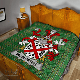 Scottish Mcmorris Or Mcmoresh Irish Coat of Arms Family Crest Quilt Irish National Tartan Irish County Quilts