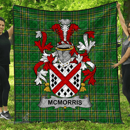 Scottish Mcmorris Or Mcmoresh Irish Coat of Arms Family Crest Quilt Irish National Tartan Irish County Quilts