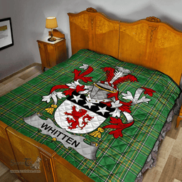 Scottish Whitten Irish Coat of Arms Family Crest Quilt Irish National Tartan Irish County Quilts