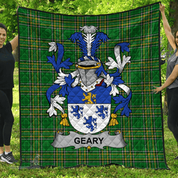Scottish Geary Or O'Geary Irish Coat of Arms Family Crest Quilt Irish National Tartan Irish County Quilts