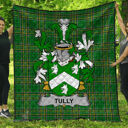 Scottish Tuly Or Mcatilla Irish Coat of Arms Family Crest Quilt Irish National Tartan Irish County Quilts