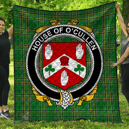Scottish House Of O'Cullen Irish Coat of Arms Family Crest Quilt Irish National Tartan Irish County Quilts
