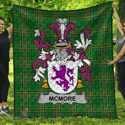 Scottish Mcmore Or More Irish Coat of Arms Family Crest Quilt Irish National Tartan Irish County Quilts