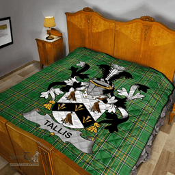 Scottish Tallis Irish Coat of Arms Family Crest Quilt Irish National Tartan Irish County Quilts