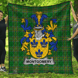 Scottish Montgomery Irish Coat of Arms Family Crest Quilt Irish National Tartan Irish County Quilts