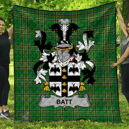 Scottish Batt Irish Coat of Arms Family Crest Quilt Irish National Tartan Irish County Quilts