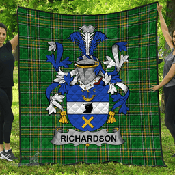 Scottish Richardson Irish Coat of Arms Family Crest Quilt Irish National Tartan Irish County Quilts