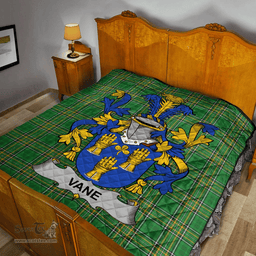 Scottish Vane Irish Coat of Arms Family Crest Quilt Irish National Tartan Irish County Quilts