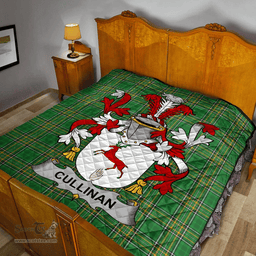 Scottish Cullinan Or O'Cullinane Irish Coat of Arms Family Crest Quilt Irish National Tartan Irish County Quilts
