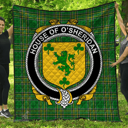 Scottish House Of O'Sheridan Irish Coat of Arms Family Crest Quilt Irish National Tartan Irish County Quilts