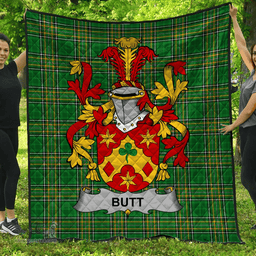 Scottish Butt Irish Coat of Arms Family Crest Quilt Irish National Tartan Irish County Quilts
