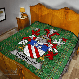 Scottish Widenham Irish Coat of Arms Family Crest Quilt Irish National Tartan Irish County Quilts
