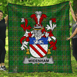 Scottish Widenham Irish Coat of Arms Family Crest Quilt Irish National Tartan Irish County Quilts