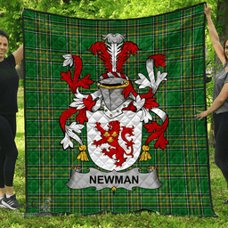 Scottish Newman Irish Coat of Arms Family Crest Quilt Irish National Tartan Irish County Quilts