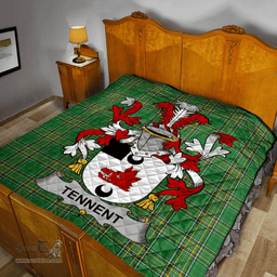 Scottish Tennent Irish Coat of Arms Family Crest Quilt Irish National Tartan Irish County Quilts