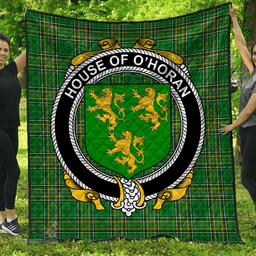Scottish House Of O'Horan Irish Coat of Arms Family Crest Quilt Irish National Tartan Irish County Quilts