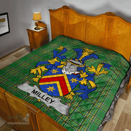 Scottish Milley Or O'Millea Irish Coat of Arms Family Crest Quilt Irish National Tartan Irish County Quilts