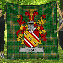 Scottish Heath Irish Coat of Arms Family Crest Quilt Irish National Tartan Irish County Quilts