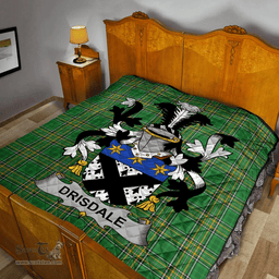 Scottish Drisdale Irish Coat of Arms Family Crest Quilt Irish National Tartan Irish County Quilts