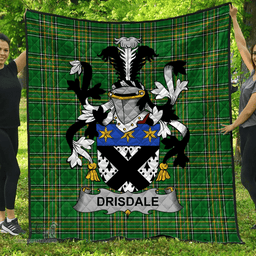 Scottish Drisdale Irish Coat of Arms Family Crest Quilt Irish National Tartan Irish County Quilts