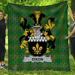 Scottish Dixon Irish Coat of Arms Family Crest Quilt Irish National Tartan Irish County Quilts