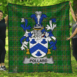 Scottish Pollard Irish Coat of Arms Family Crest Quilt Irish National Tartan Irish County Quilts