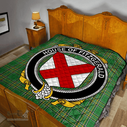 Scottish House Of Fitzgerald Irish Coat of Arms Family Crest Quilt Irish National Tartan Irish County Quilts