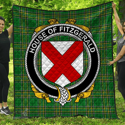 Scottish House Of Fitzgerald Irish Coat of Arms Family Crest Quilt Irish National Tartan Irish County Quilts