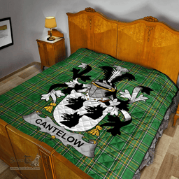 Scottish Cantelow (E) Irish Coat of Arms Family Crest Quilt Irish National Tartan Irish County Quilts