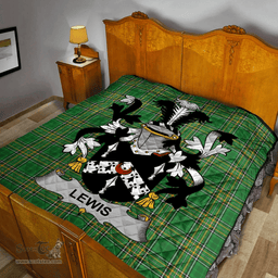 Scottish Lewis Irish Coat of Arms Family Crest Quilt Irish National Tartan Irish County Quilts