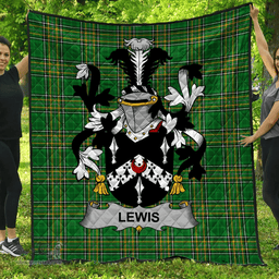 Scottish Lewis Irish Coat of Arms Family Crest Quilt Irish National Tartan Irish County Quilts
