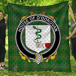 Scottish House Of O'Donovan Irish Coat of Arms Family Crest Quilt Irish National Tartan Irish County Quilts