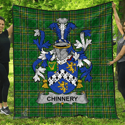Scottish Chinnery Irish Coat of Arms Family Crest Quilt Irish National Tartan Irish County Quilts