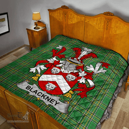 Scottish Blackney Irish Coat of Arms Family Crest Quilt Irish National Tartan Irish County Quilts