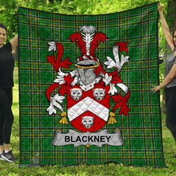 Scottish Blackney Irish Coat of Arms Family Crest Quilt Irish National Tartan Irish County Quilts