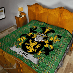 Scottish King Irish Coat of Arms Family Crest Quilt Irish National Tartan Irish County Quilts