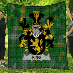 Scottish King Irish Coat of Arms Family Crest Quilt Irish National Tartan Irish County Quilts