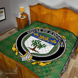 Scottish House Of O'Dowling Irish Coat of Arms Family Crest Quilt Irish National Tartan Irish County Quilts