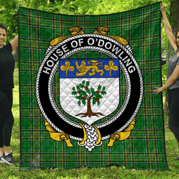 Scottish House Of O'Dowling Irish Coat of Arms Family Crest Quilt Irish National Tartan Irish County Quilts