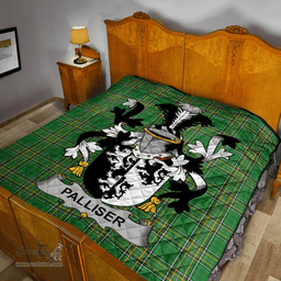 Scottish Palliser Irish Coat of Arms Family Crest Quilt Irish National Tartan Irish County Quilts