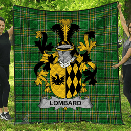 Scottish Lombard Irish Coat of Arms Family Crest Quilt Irish National Tartan Irish County Quilts