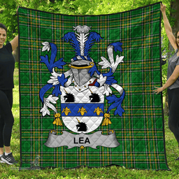 Scottish Lea Or Mclea Irish Coat of Arms Family Crest Quilt Irish National Tartan Irish County Quilts