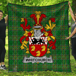 Scottish Whitchurch Irish Coat of Arms Family Crest Quilt Irish National Tartan Irish County Quilts