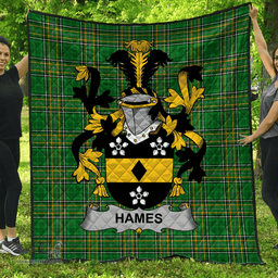 Scottish Hames Irish Coat of Arms Family Crest Quilt Irish National Tartan Irish County Quilts
