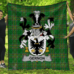 Scottish Gernon Or Garland Irish Coat of Arms Family Crest Quilt Irish National Tartan Irish County Quilts