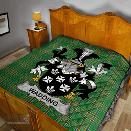 Scottish Wadding Irish Coat of Arms Family Crest Quilt Irish National Tartan Irish County Quilts