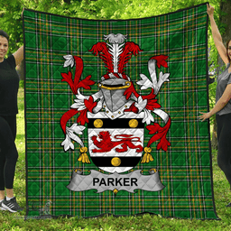 Scottish Parker Irish Coat of Arms Family Crest Quilt Irish National Tartan Irish County Quilts