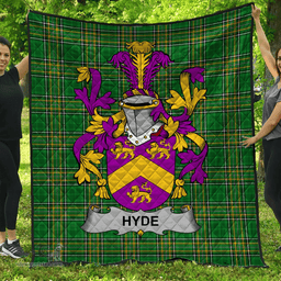 Scottish Hyde Irish Coat of Arms Family Crest Quilt Irish National Tartan Irish County Quilts